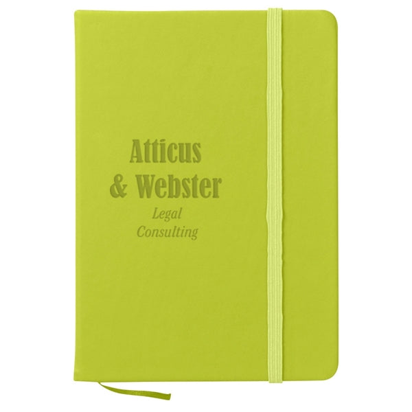 Notebook w/ Bookmark And Strap Closure