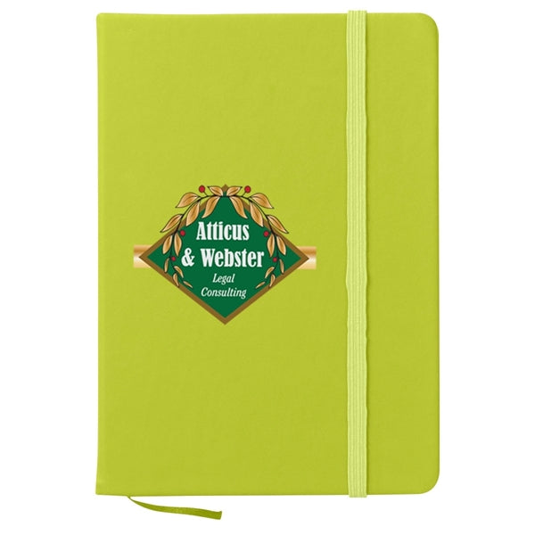 Notebook w/ Bookmark And Strap Closure
