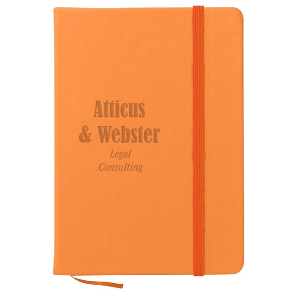 Notebook w/ Bookmark And Strap Closure