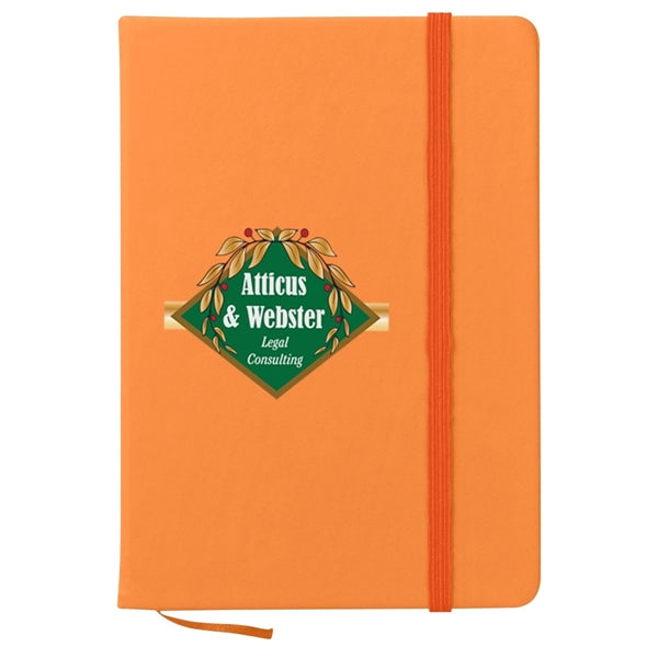 Notebook w/ Bookmark And Strap Closure