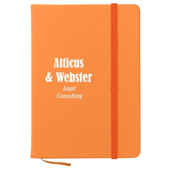 Notebook w/ Bookmark And Strap Closure