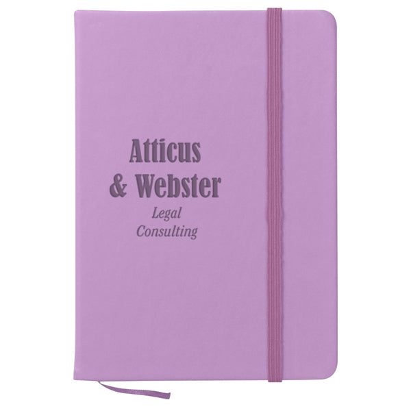 Notebook w/ Bookmark And Strap Closure