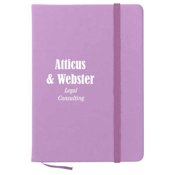 Notebook w/ Bookmark And Strap Closure