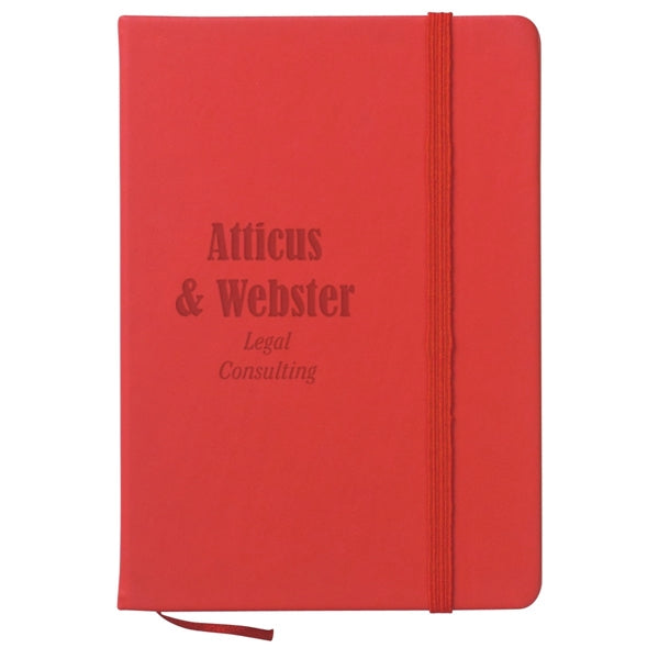 Notebook w/ Bookmark And Strap Closure