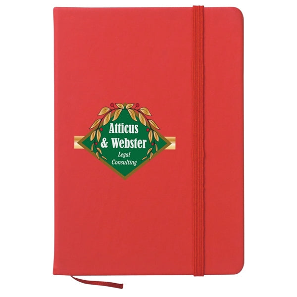 Notebook w/ Bookmark And Strap Closure