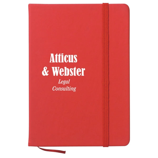 Notebook w/ Bookmark And Strap Closure