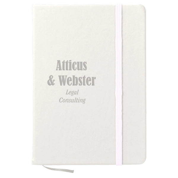 Notebook w/ Bookmark And Strap Closure