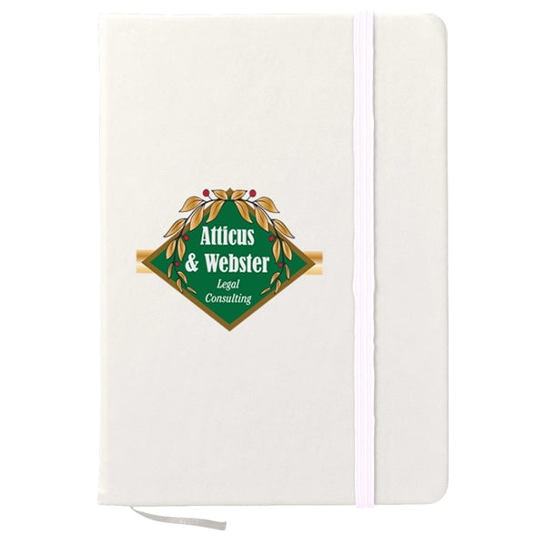Notebook w/ Bookmark And Strap Closure