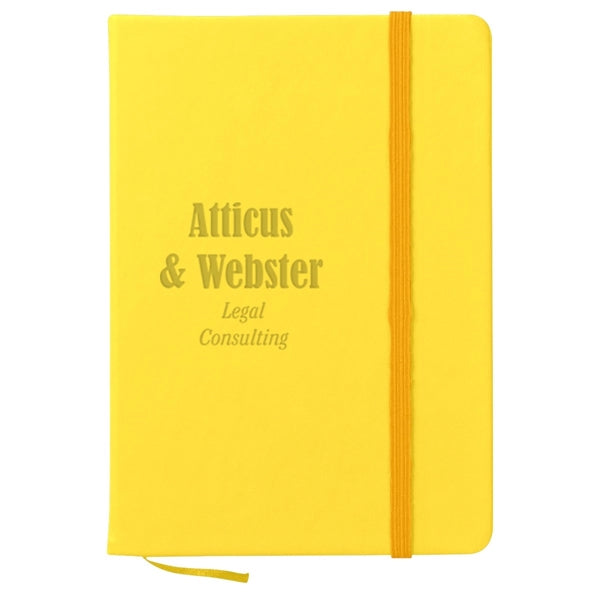 Notebook w/ Bookmark And Strap Closure