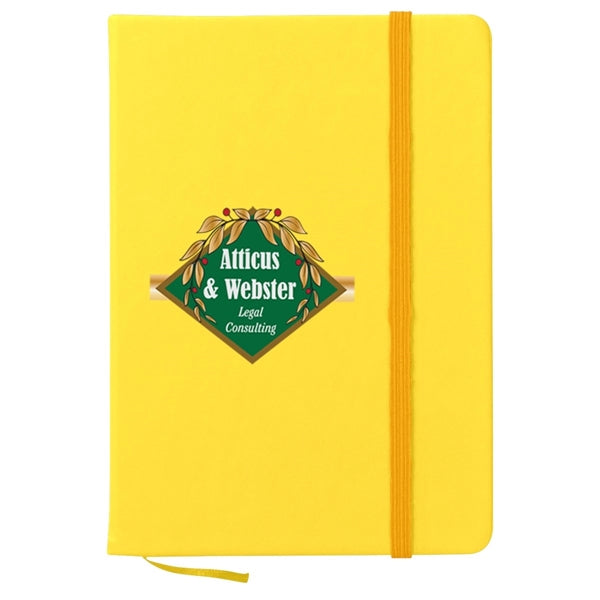 Notebook w/ Bookmark And Strap Closure