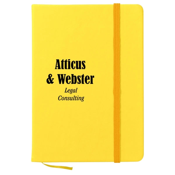 Notebook w/ Bookmark And Strap Closure