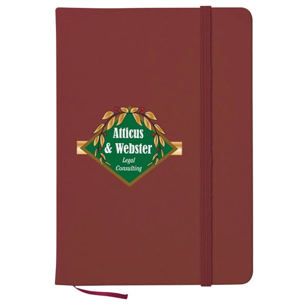 Notebook w/ Bookmark And Strap Closure