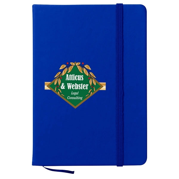 Notebook w/ Bookmark And Strap Closure