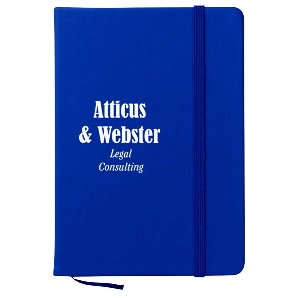 Notebook w/ Bookmark And Strap Closure