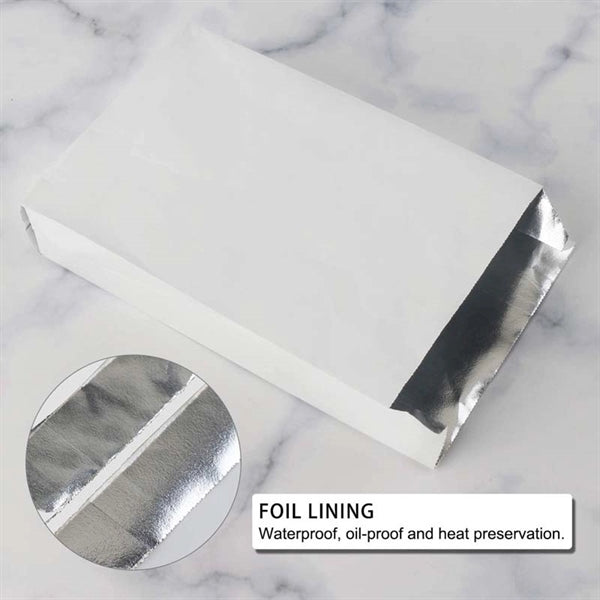 Aluminum Foil Wrappers Greaseproof Burger Bags