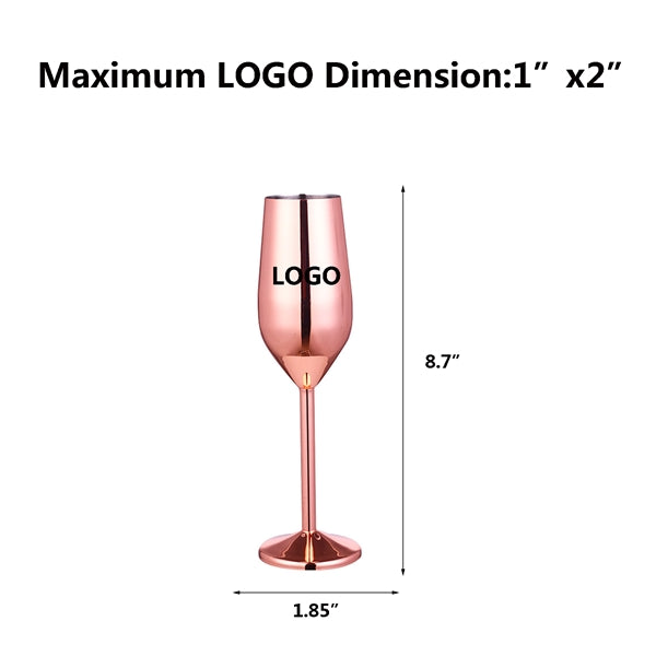 7.5 OZ Stainless Steel Wine Goblet Champagne Glass