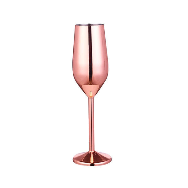 7.5 OZ Stainless Steel Wine Goblet Champagne Glass