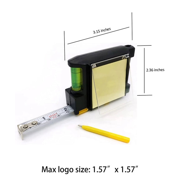 Multi-functional Tape Measure with Sticky Note and Pen