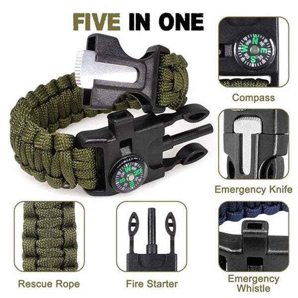 Outdoor Survival Wristbands Strap