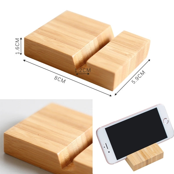 Bamboo Block Phone Stand