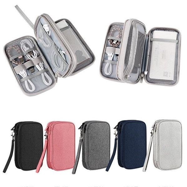 Portable Electronics Cable Organizer Bag