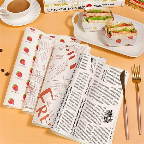 12" Natural Kraft Food Wrapping Paper, Sandwich Wrap Paper