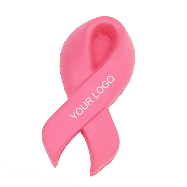 Awareness Breast Cancer Ribbons Stress Reliever