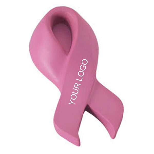 Awareness Breast Cancer Ribbons Stress Reliever
