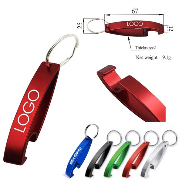 Aluminium Bottle Opener with Keychain