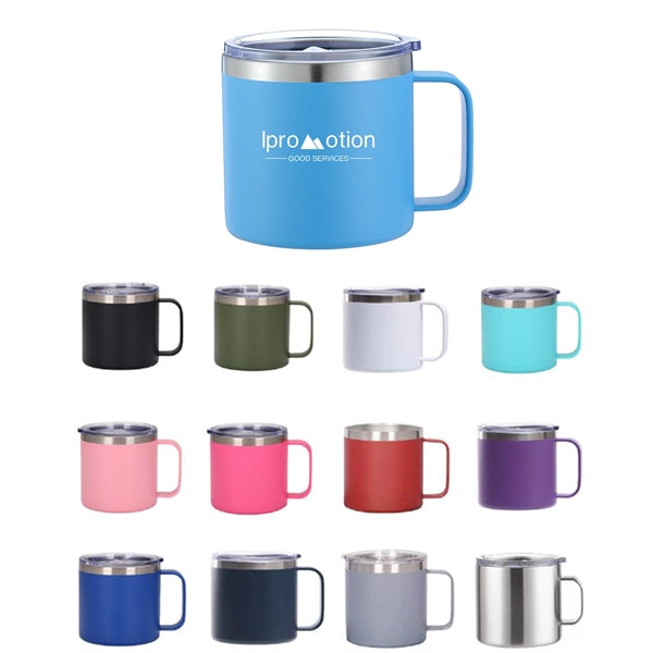 14oz Coffee Mug with handle Vacuum Insulated Stainless Steel
