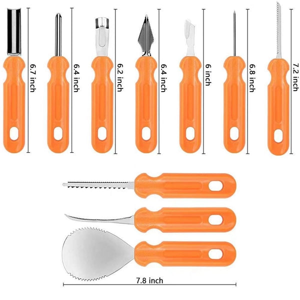 4Pcs Professional Pumpkin Carving Tool Kit With Handbag