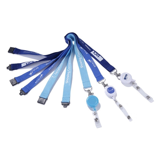 3/4" Customized Safety Breakaway Badge Reel Combo Lanyard