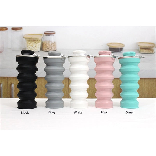 17oz Silicone Foldable Water Bottles