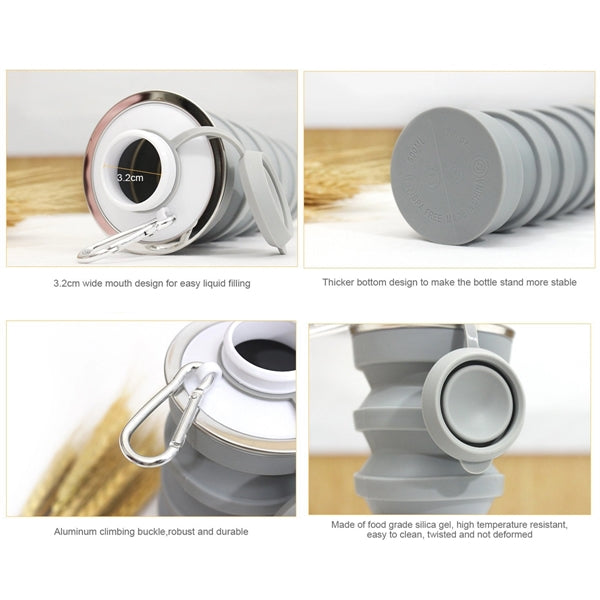 17oz Silicone Foldable Water Bottles