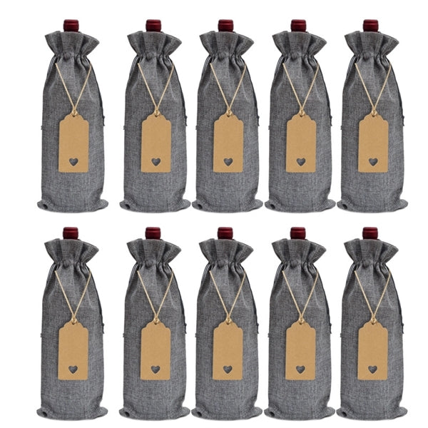 Burlap Wine Bags