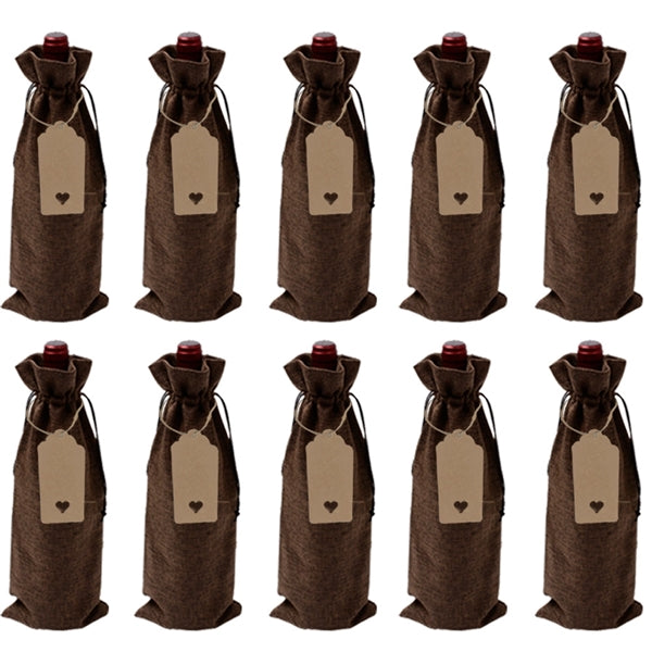 Burlap Wine Bags
