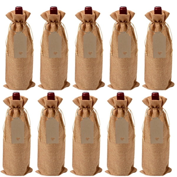 Burlap Wine Bags