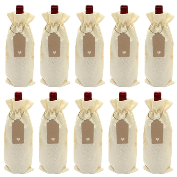 Burlap Wine Bags