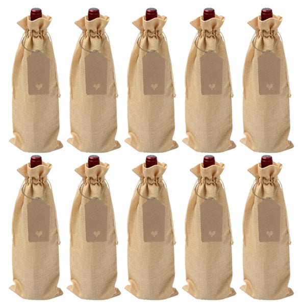 Burlap Wine Bags