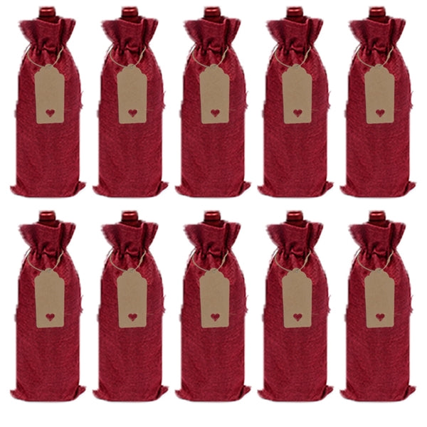 Burlap Wine Bags