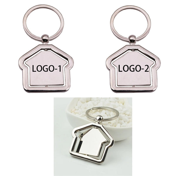 Double-side Custom House Shaped Keychain