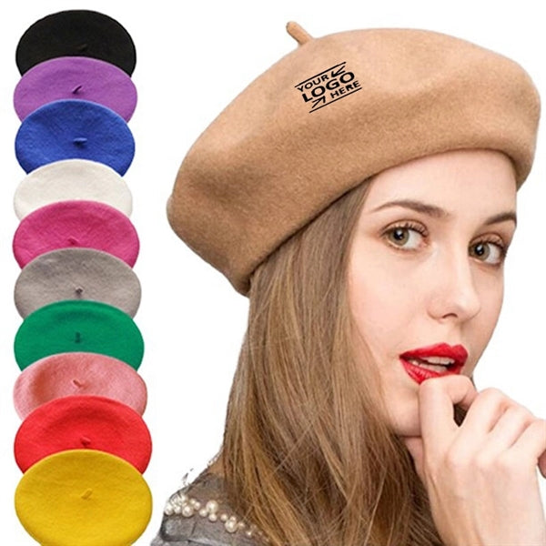 Versatile Wool Beret Artist Pumpkin Hat
