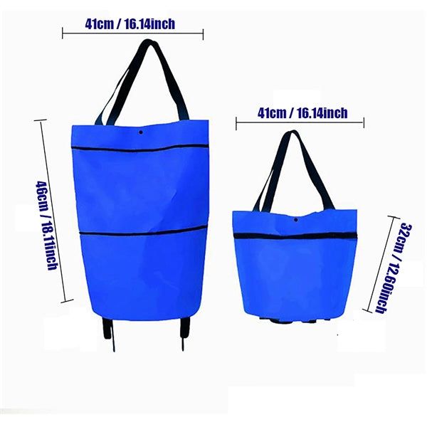 Folding Shopping Bag with Wheels