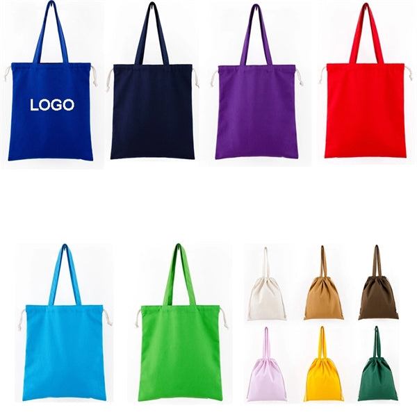 Drawstring Tote Canvas Bag