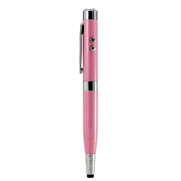 6 in 1 Laser Capacitive Pens W/ USB Flash Drive - 4GB