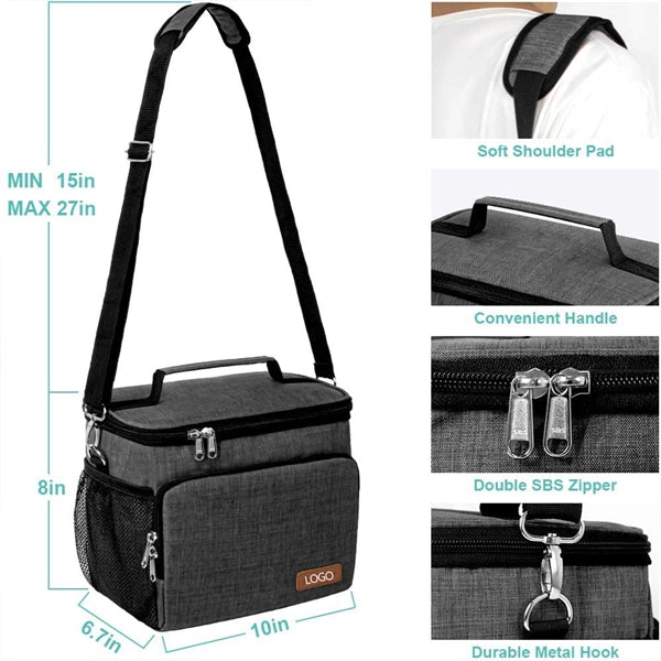 Insulated Lunch Bag With Adjustable Shoulder Strap