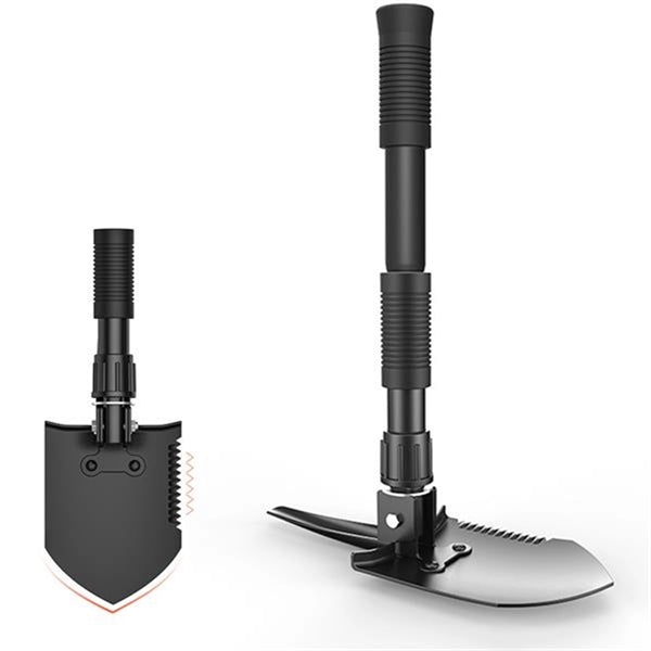 Folding Steel Shovel With Detachable Handle Extension