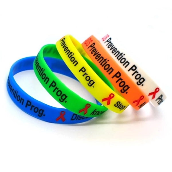 Eco-friendly Debossed Silicon Bracelet