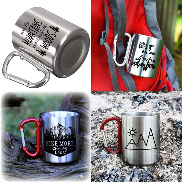 12Oz Stainless Steel Water Cup Portable Outdoor