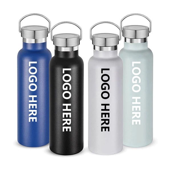 20 Oz. Double-Wall Water Bottle With Screw-On Steel Lid